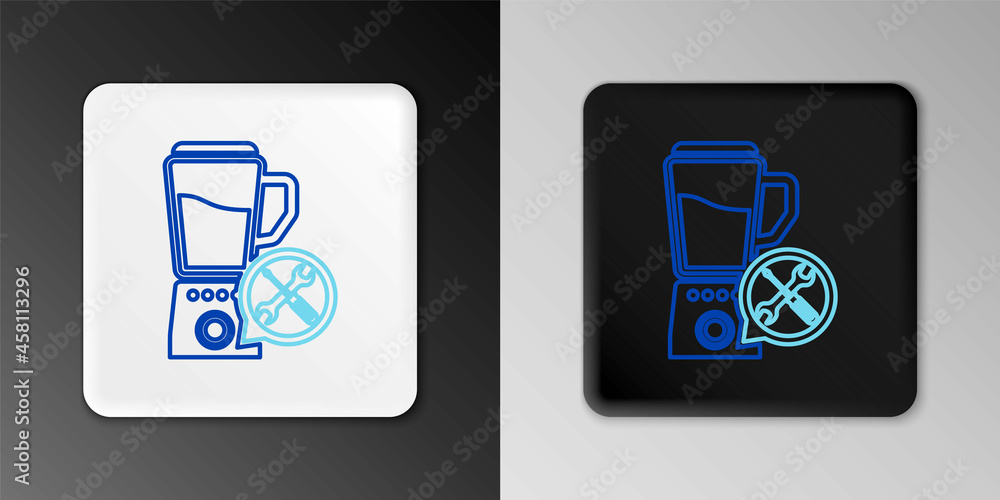 Line Blender with screwdriver and wrench icon isolated on grey background. Adjusting, service, setting, maintenance, repair, fixing. Colorful outline concept. Vector Line Blender with screwdriver and wrench icon isolated on grey background. Adjusting, service, setting, maintenance, repair, fixing. Colorful outline concept. Vector