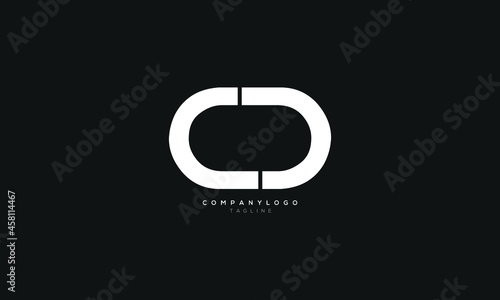 CD, DC, Abstract initial monogram letter alphabet logo design