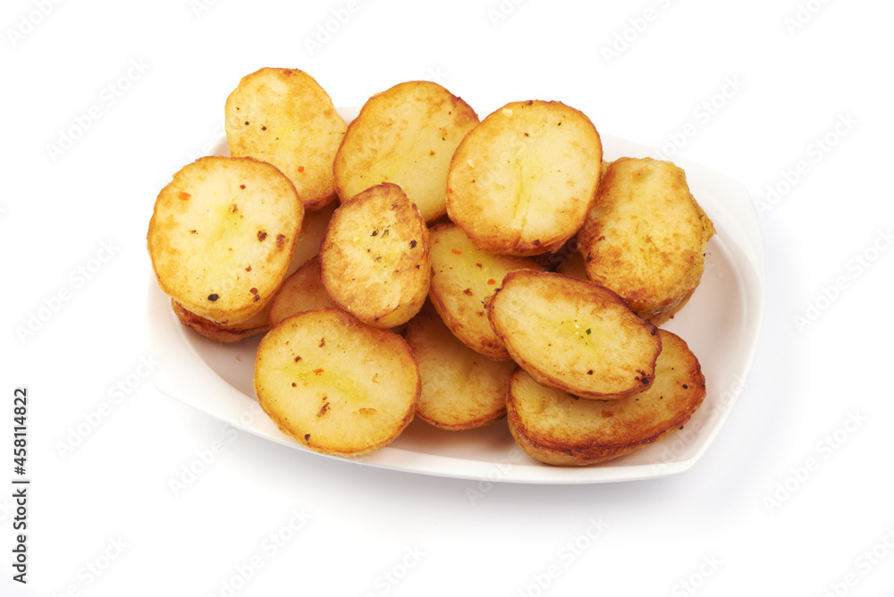 Baked potatoes, isolated on white background. Baked potatoes, isolated on white background.