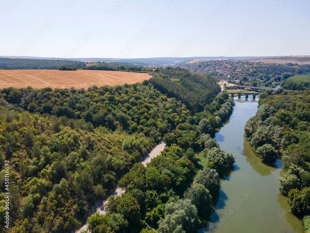 Naklejka premium Kolyu Ficheto Bridge in Byala, Ruse region, Bulgaria