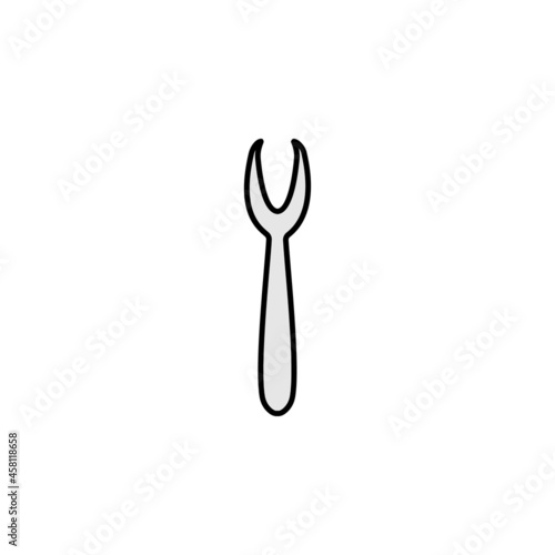 seafood fork colored icon. Can be used for web  logo  mobile app  UI  UX