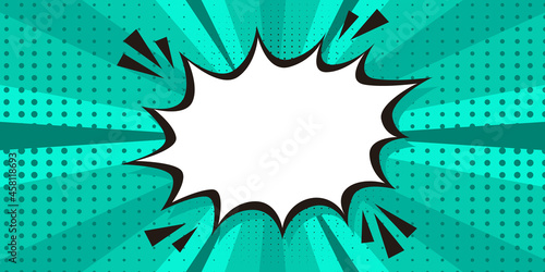 blank comic background with burst effect vector illustration
