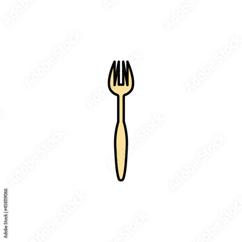 Seafood fork colored icon. Can be used for web  logo  mobile app  UI  UX