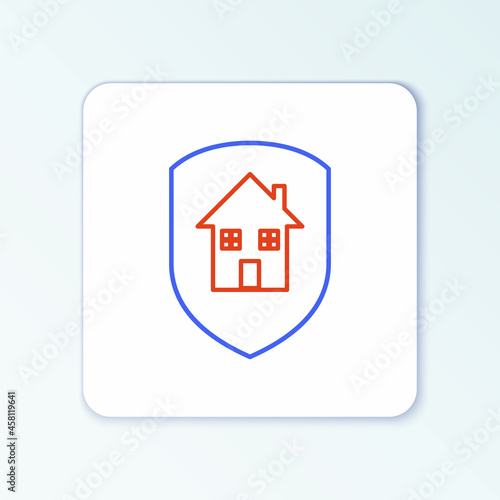 Wallpaper Mural Line House icon isolated on white background. Home symbol. Colorful outline concept. Vector Torontodigital.ca