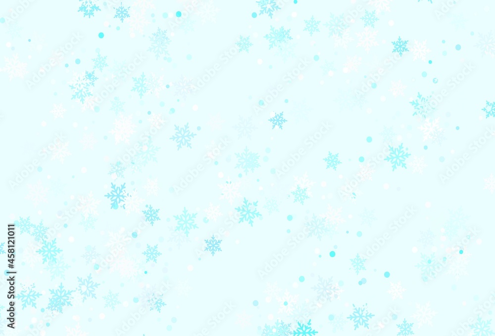 Light Green vector pattern with christmas snowflakes. Light Green vector pattern with christmas snowflakes.