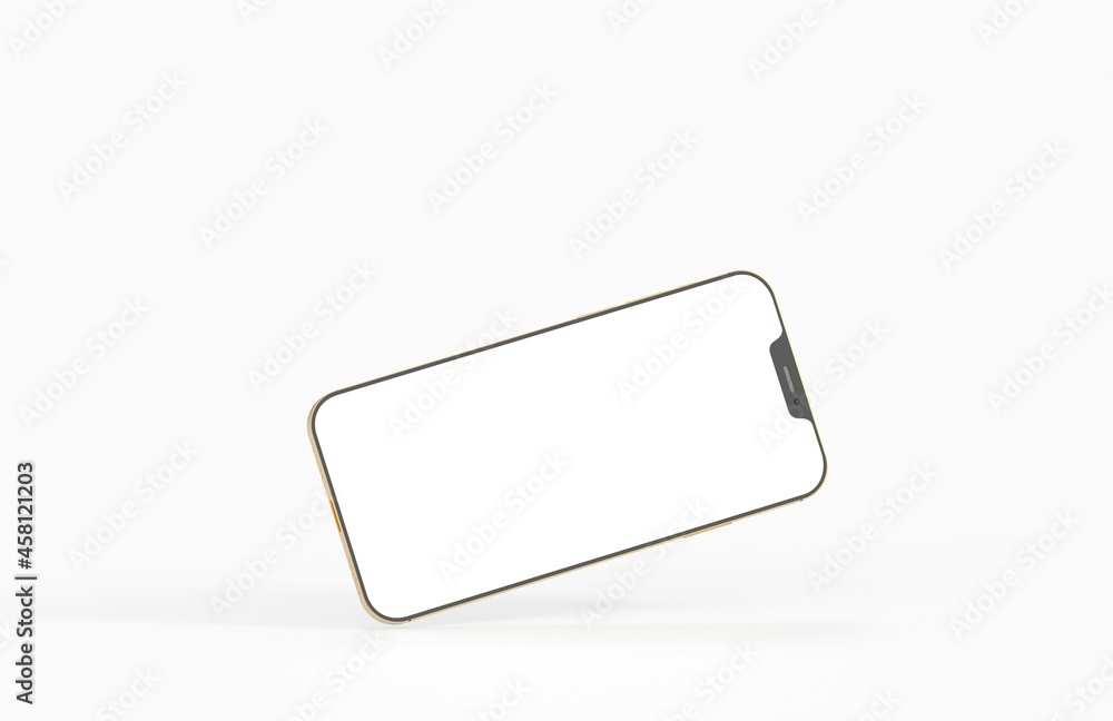 Smartphone frameless blank screen mockup template 3d Smartphone frameless blank screen mockup template 3d