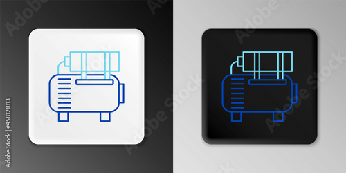 Line Air compressor icon isolated on grey background. Colorful outline concept. Vector © vector_v