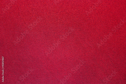 Red linen canvas texture, scarlet textile fabric background