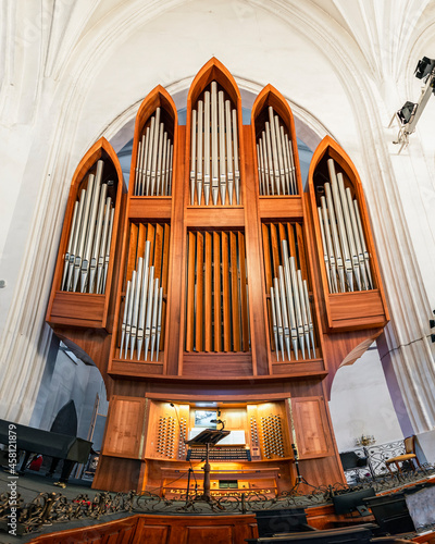 Pipe organ of the Koenigsberg Cathedral, part of a unique complex of two pipe organs photo