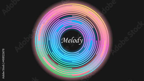 Multicolor music vinyl disc. Abstract background