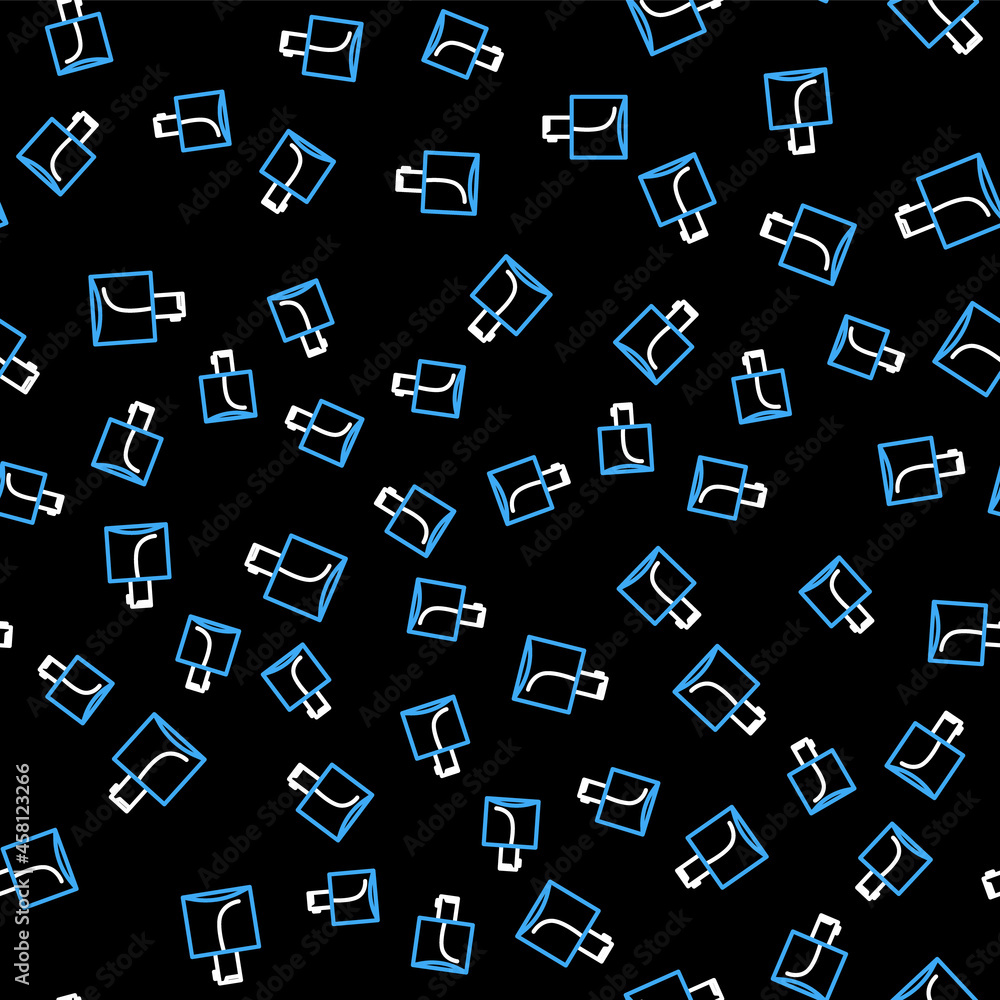 Line Perfume icon isolated seamless pattern on black background. Vector Line Perfume icon isolated seamless pattern on black background. Vector