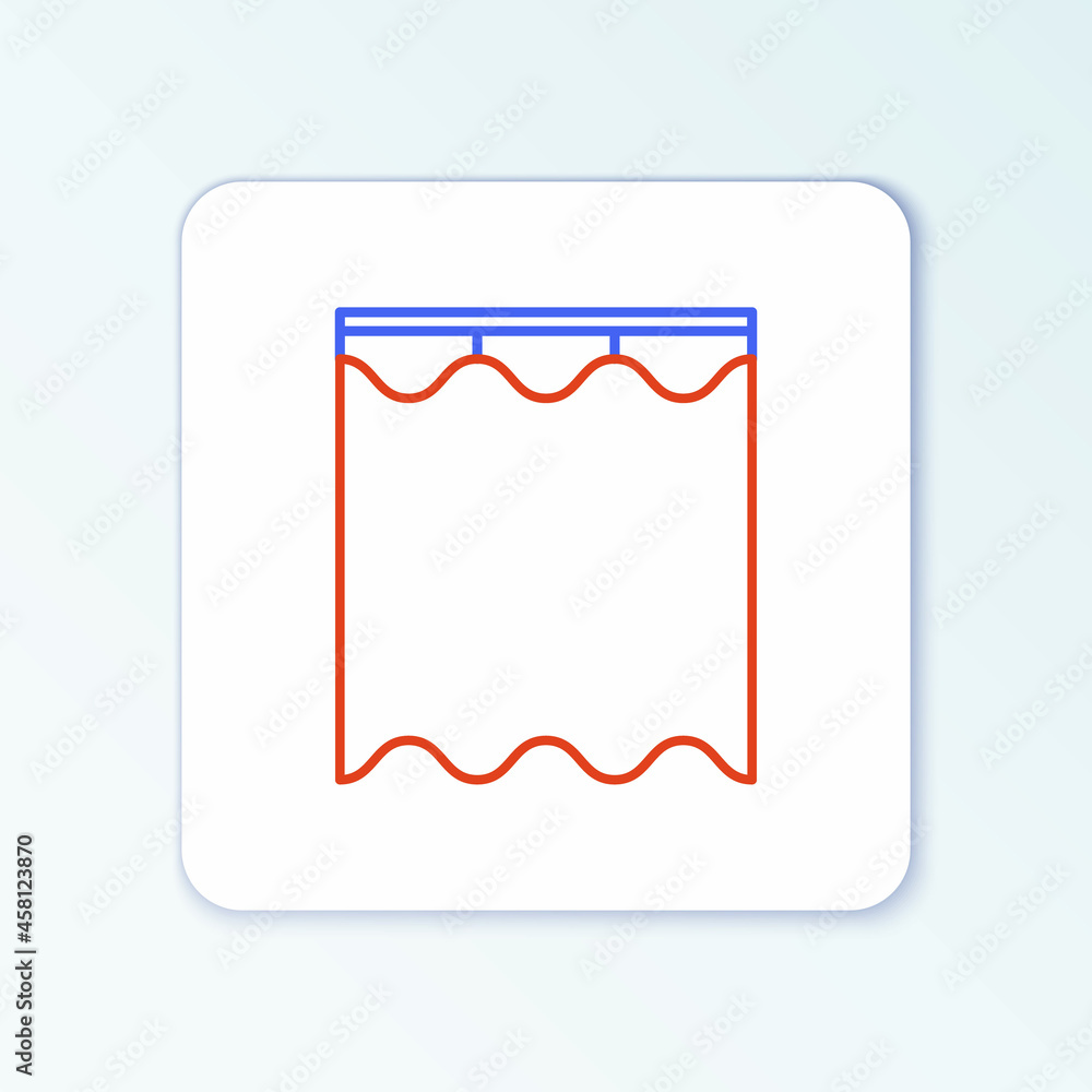 Line Curtains icon isolated on white background. Colorful outline concept. Vector Line Curtains icon isolated on white background. Colorful outline concept. Vector