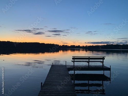 sunset on the lake