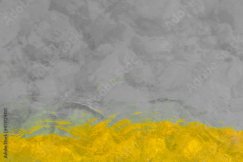 busy water surface in yellow greyish wallpaper photo