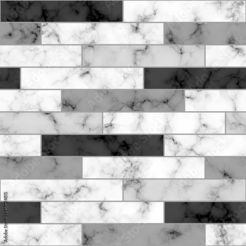 Floor seamless pattern. Repeating parquet background. Marble kitchen texture. Parquetry tile. Geometric laminate tiles. Top view floor backdrop for design prints. Repeated geometry patern. Vector