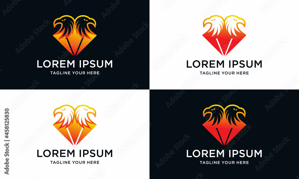 eagle diamond logo design, diamond vector logo eagle diamond logo design, diamond vector logo
