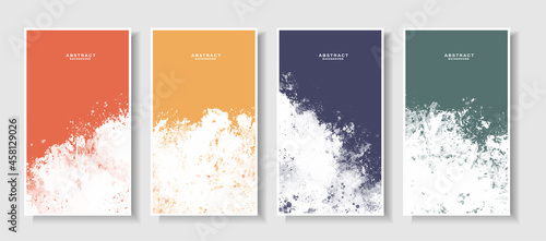 Set of colorful abstract watercolor texture background.