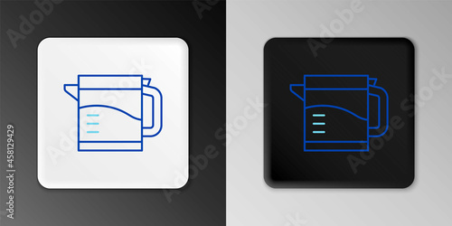 Line Electric kettle icon isolated on grey background. Teapot icon. Colorful outline concept. Vector