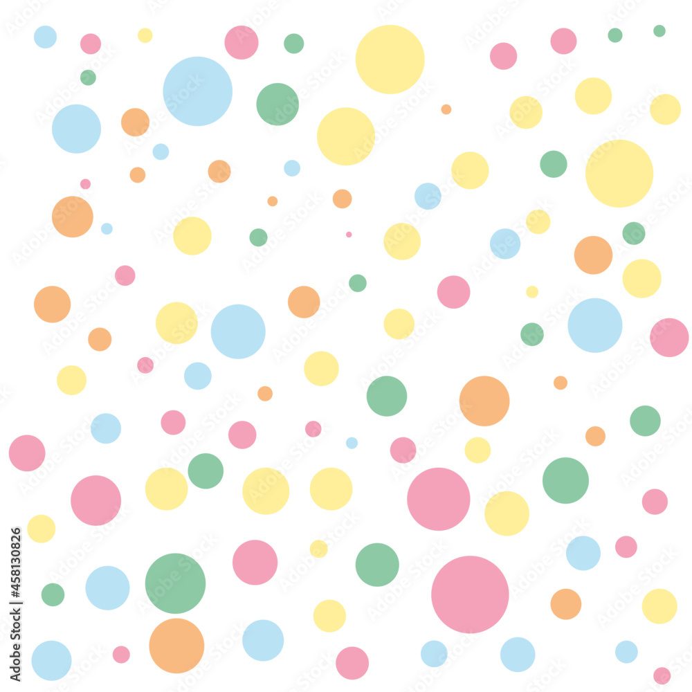 Colorful, multicolored ramdon dots vector. colorful polka dot background, confetti. parties, festivities, textiles.