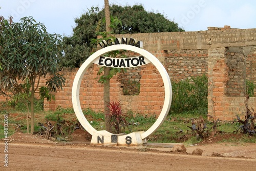 sign of equator Line in Uganda photo