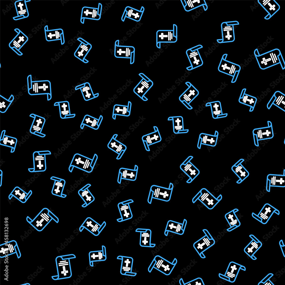 Line Decree, paper, parchment, scroll icon icon isolated seamless pattern on black background. Chinese scroll. Vector Line Decree, paper, parchment, scroll icon icon isolated seamless pattern on black background. Chinese scroll. Vector