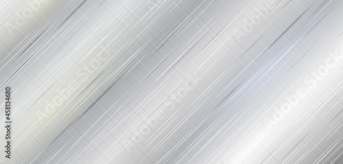 Gray gradient iron pattern vector illustration. Brushed metal background. Texture with reflective stainless steel.