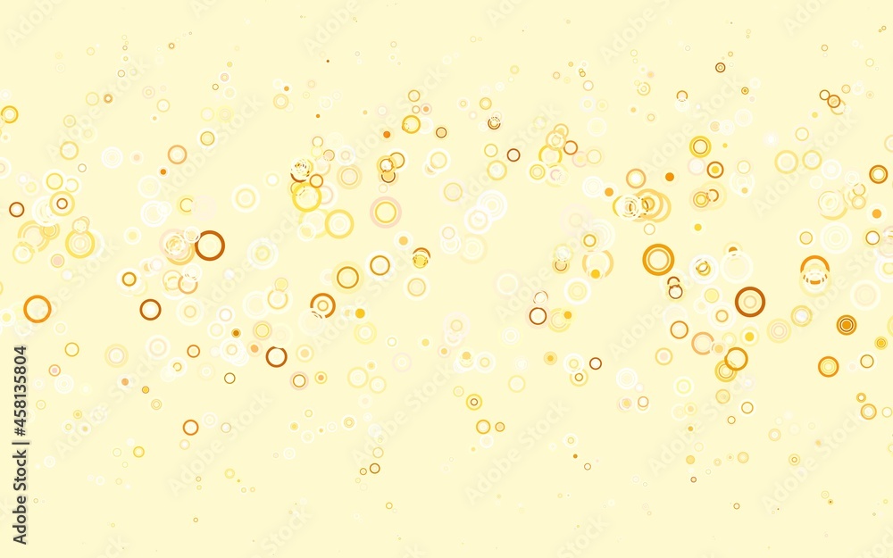 Light Orange vector background with bubbles. Light Orange vector background with bubbles.
