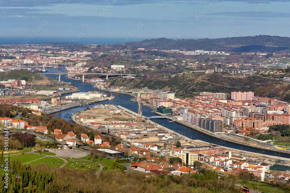 Views from Kobetamendi, Bilbao, Basque Country, Spain.