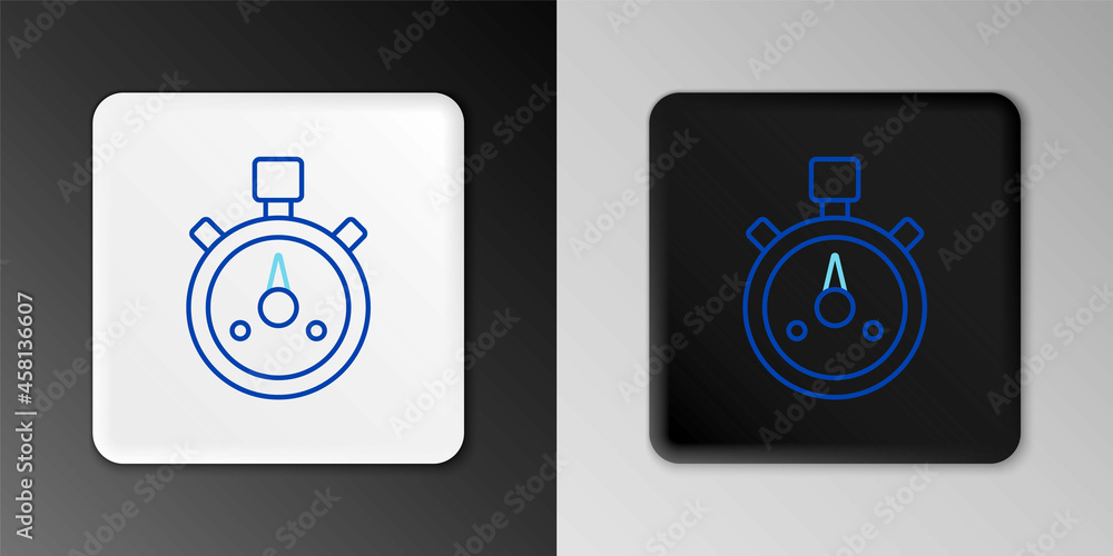 Line Stopwatch icon isolated on grey background. Time timer sign. Chronometer sign. Colorful outline concept. Vector Line Stopwatch icon isolated on grey background. Time timer sign. Chronometer sign. Colorful outline concept. Vector