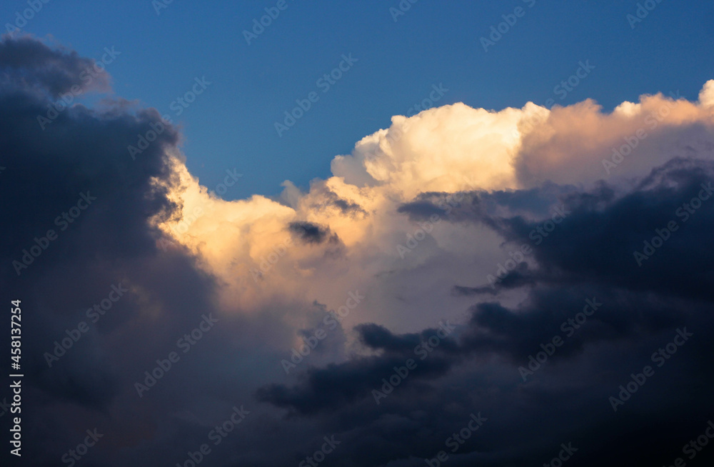 sky at sunset with clouds 