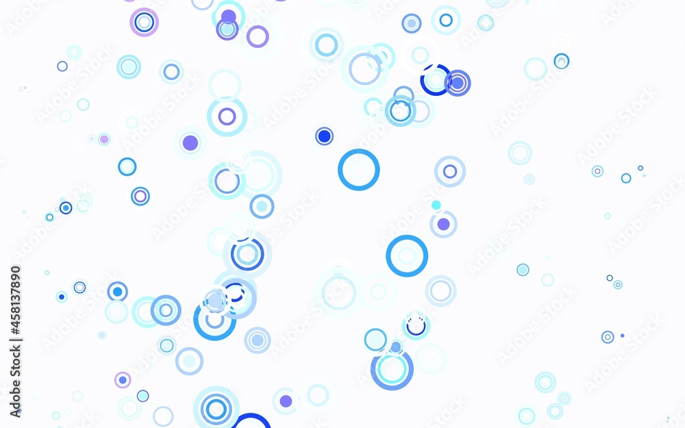 Light Pink, Blue vector pattern with spheres.