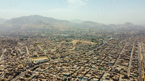 Aerial view of a part of the district of San Martin de Porres north of Lima - Peru. photo