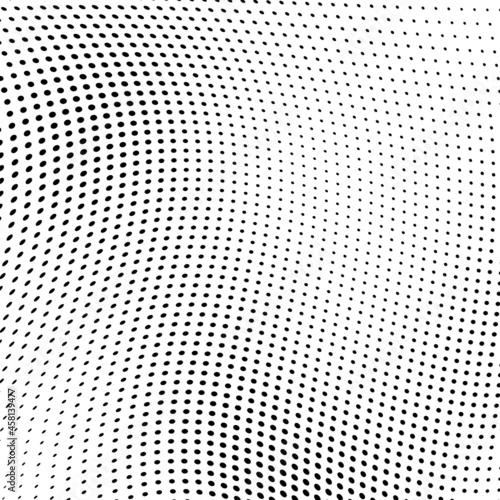 Abstract halftone wave dotted background