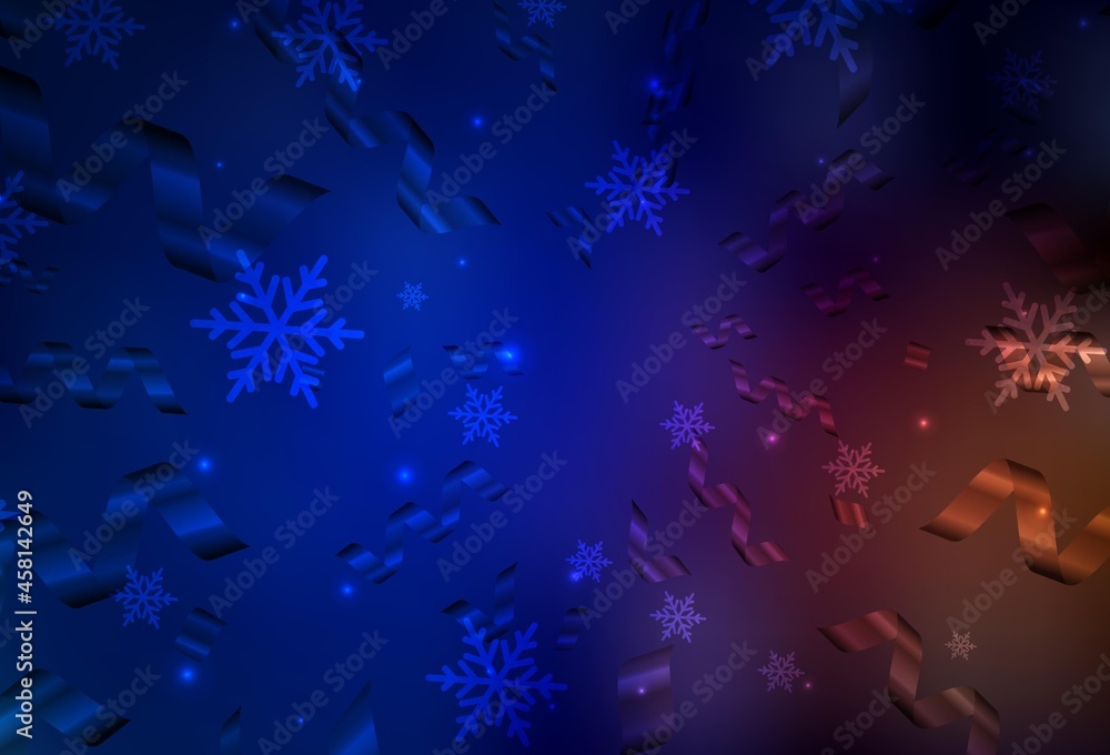 Dark Blue, Red vector backdrop in holiday style. Dark Blue, Red vector backdrop in holiday style.