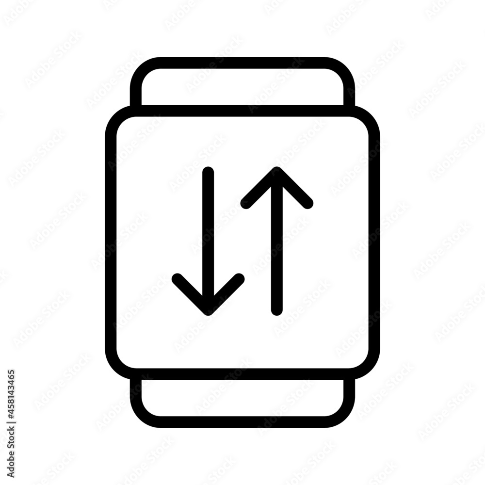 smartwatch data transfer icon vector design, stroke line icon smartwatch data transfer icon vector design, stroke line icon