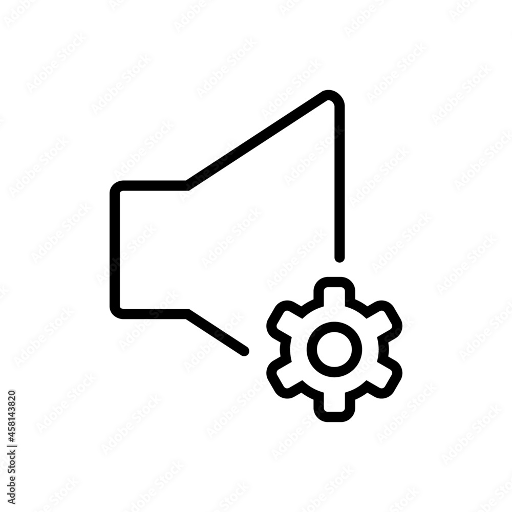speaker configuration icon vector design, stroke line icon speaker configuration icon vector design, stroke line icon