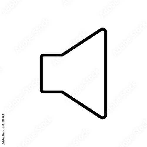 speaker icon vector design, stroke line icon