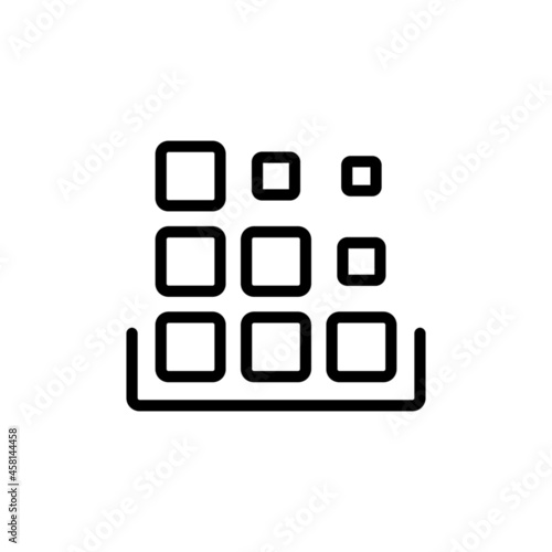 compile app icon vector design, stroke line icon