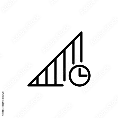 signal delay icon vector design, editable stroke line icon