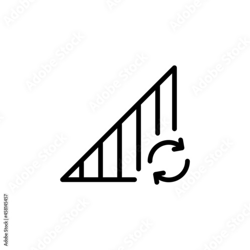 signal refresh icon vector design, editable stroke line icon