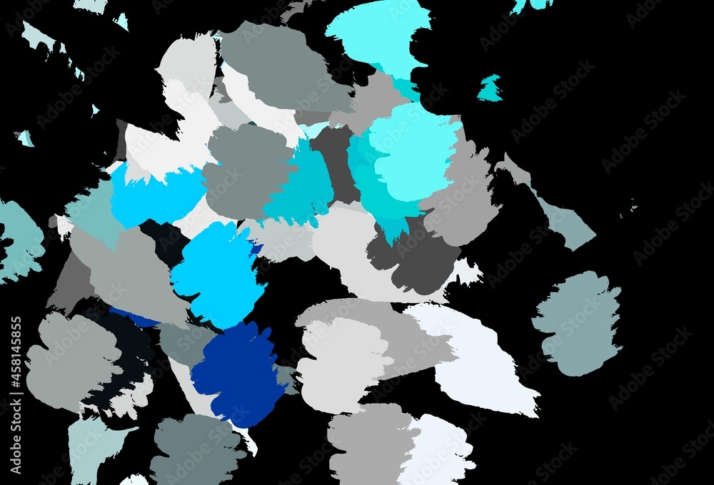 Dark BLUE vector template with chaotic shapes. Dark BLUE vector template with chaotic shapes.