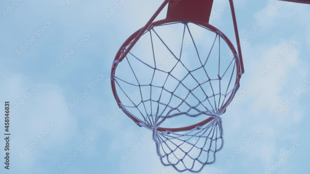 Basketball ball does not hit the basketball hoop, view from Basketball ball does not hit the basketball hoop, view from