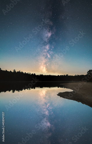 Milky Way rising over Sand Spring Lake 