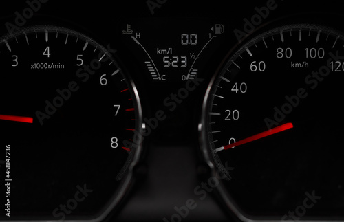 Background of the speedometer on black