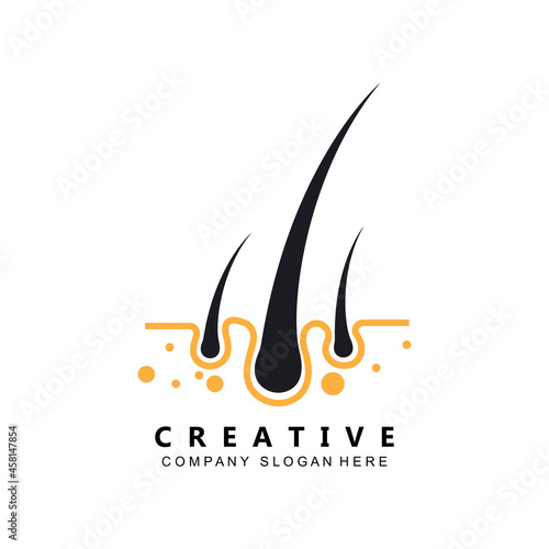 hair care logo vector icon skin health illustration design concept