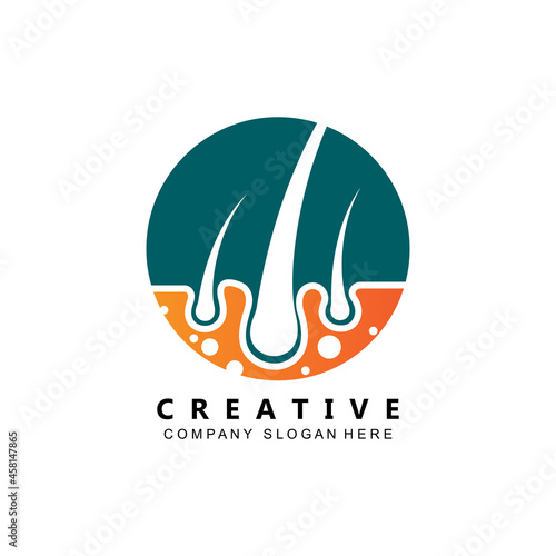 hair care logo vector icon skin health illustration design concept