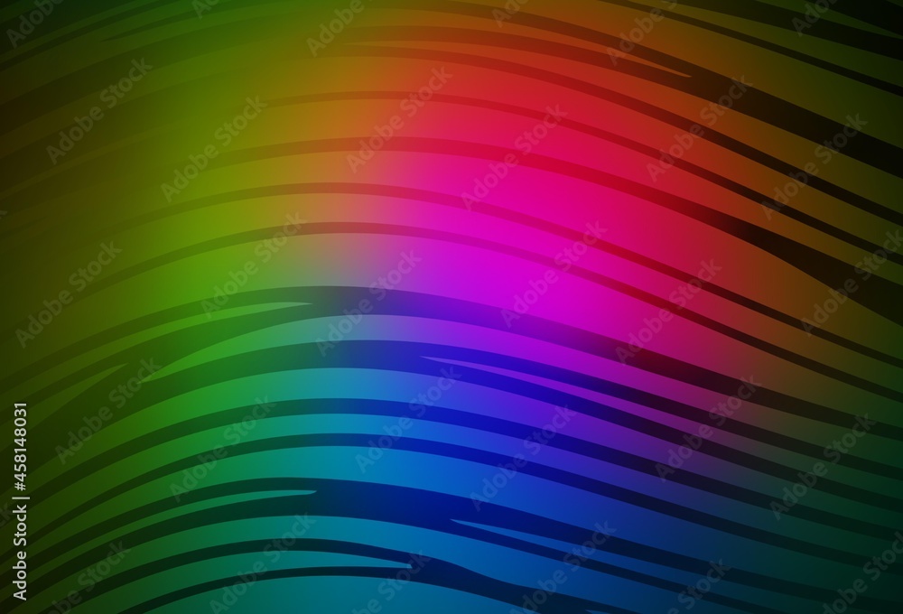 Dark Pink, Green vector background with wry lines. Dark Pink, Green vector background with wry lines.