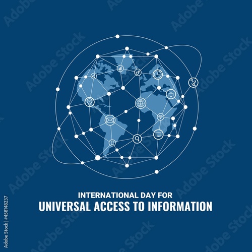 Vector illustration, International Day for Universal Access to Information theme, as a banner, poster or template.