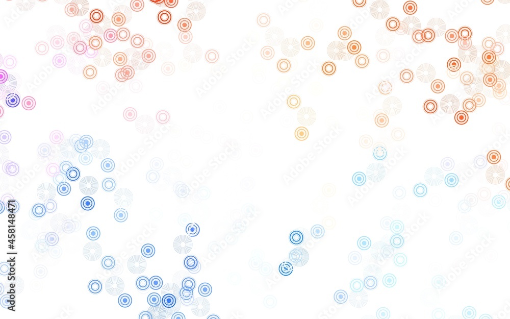 Light Blue, Red vector pattern with spheres.