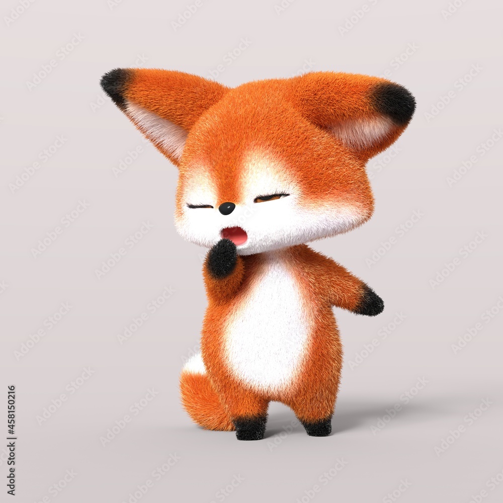 3D-illustration of a cute and funny tired cartoon fox. isolated rendering object Stock Illustration | Adobe Stock 3D-illustration of a cute and funny tired cartoon fox. isolated rendering object Stock Illustration | Adobe Stock